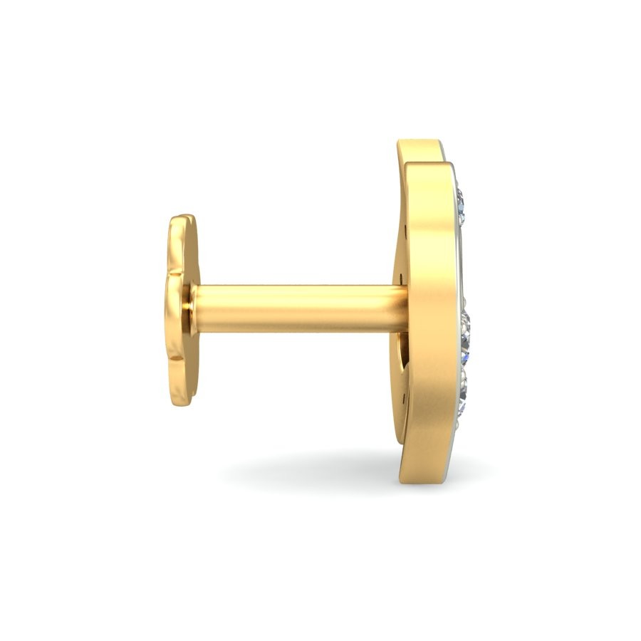 18K Gold Classy Diamond Nosepin BNP021 - Image 4