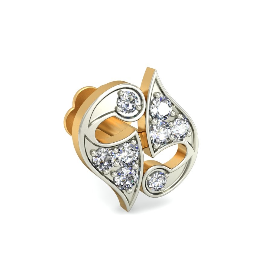 18K Gold Classy Diamond Nosepin BNP021 - Image 2