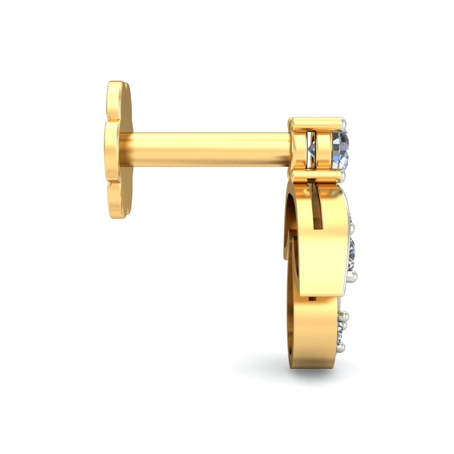 18K Gold Trending Diamond Nosepin BNP020 - Image 5