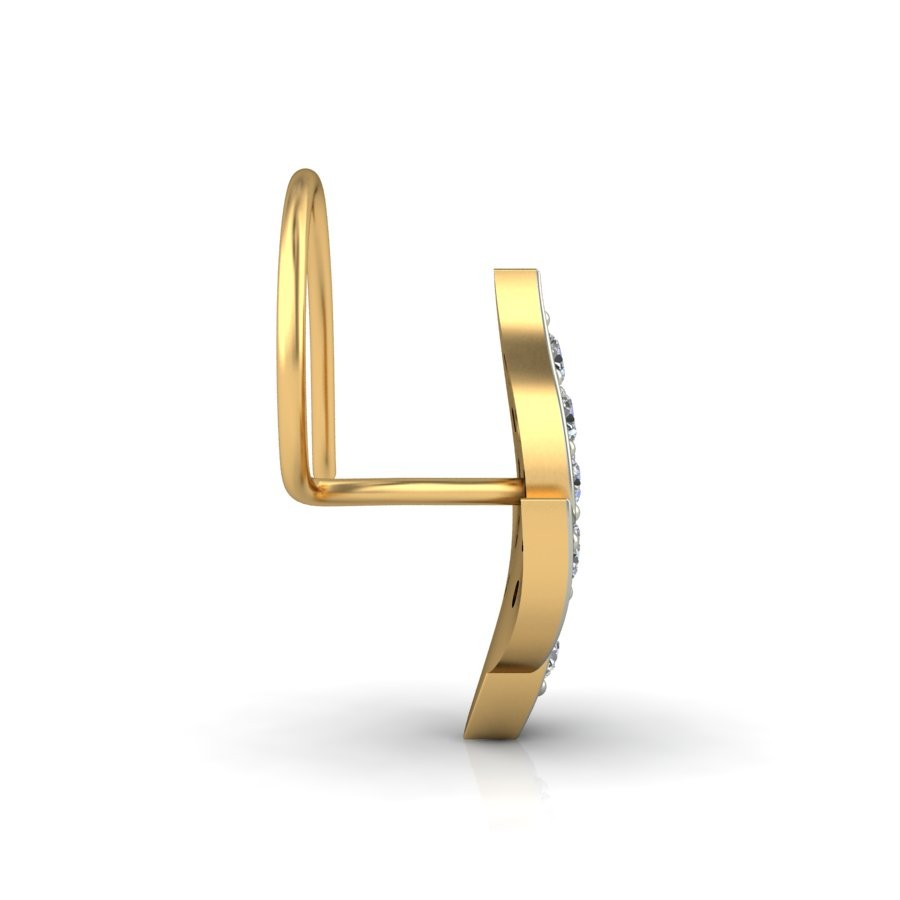 18K Gold Unique Diamond Nosepin BNP019 - Image 4