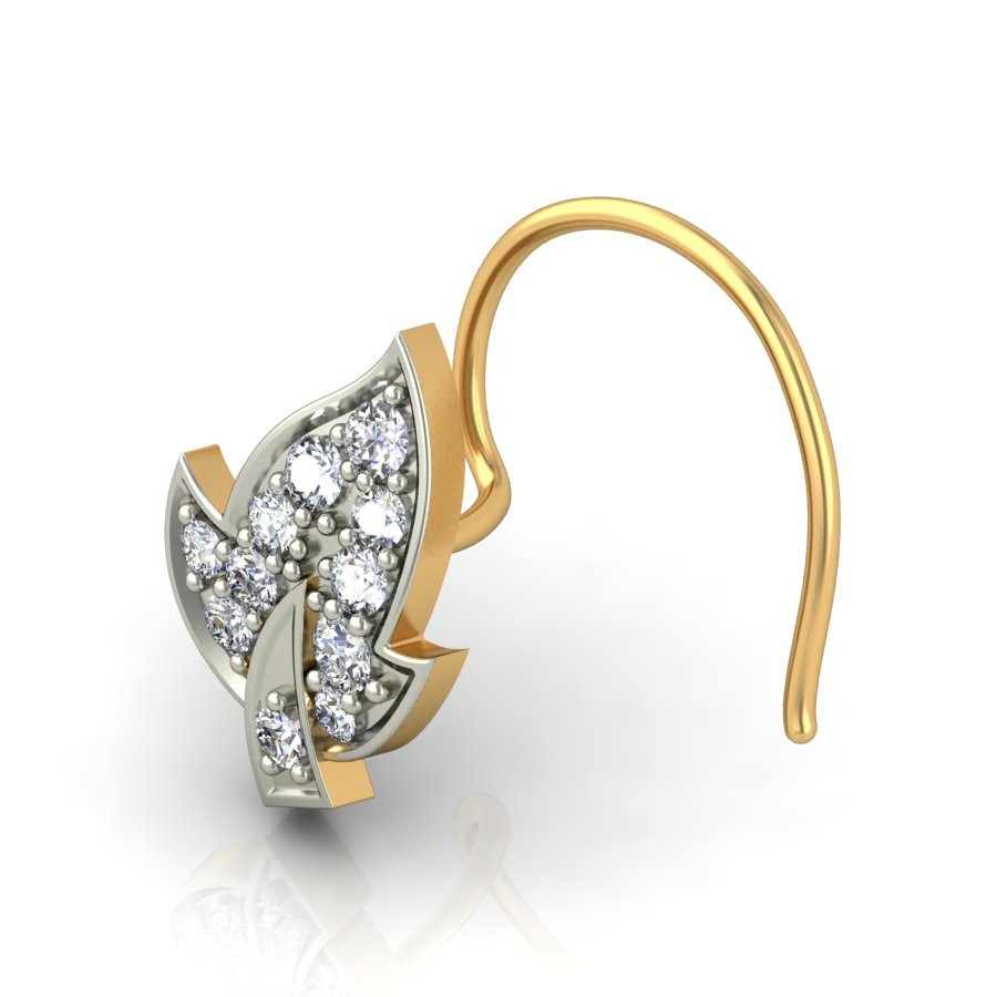 18K Gold Unique Diamond Nosepin BNP019 - Image 3