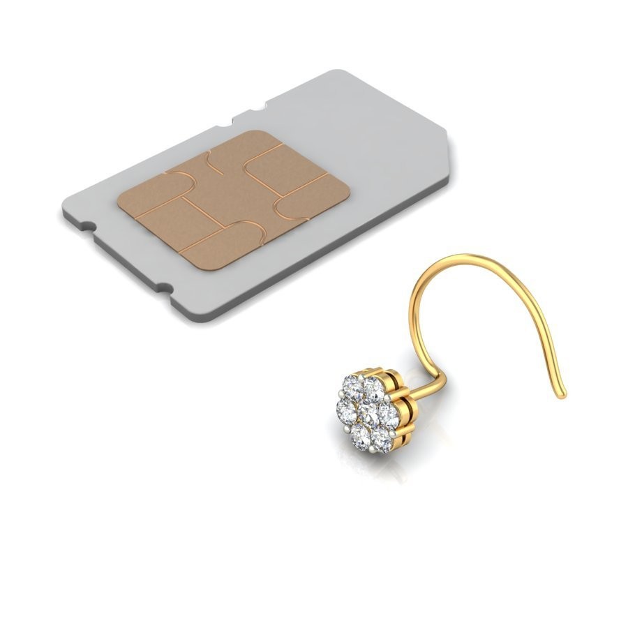 18K Gold Pretty Diamond Nosepin BNP018 - Image 5