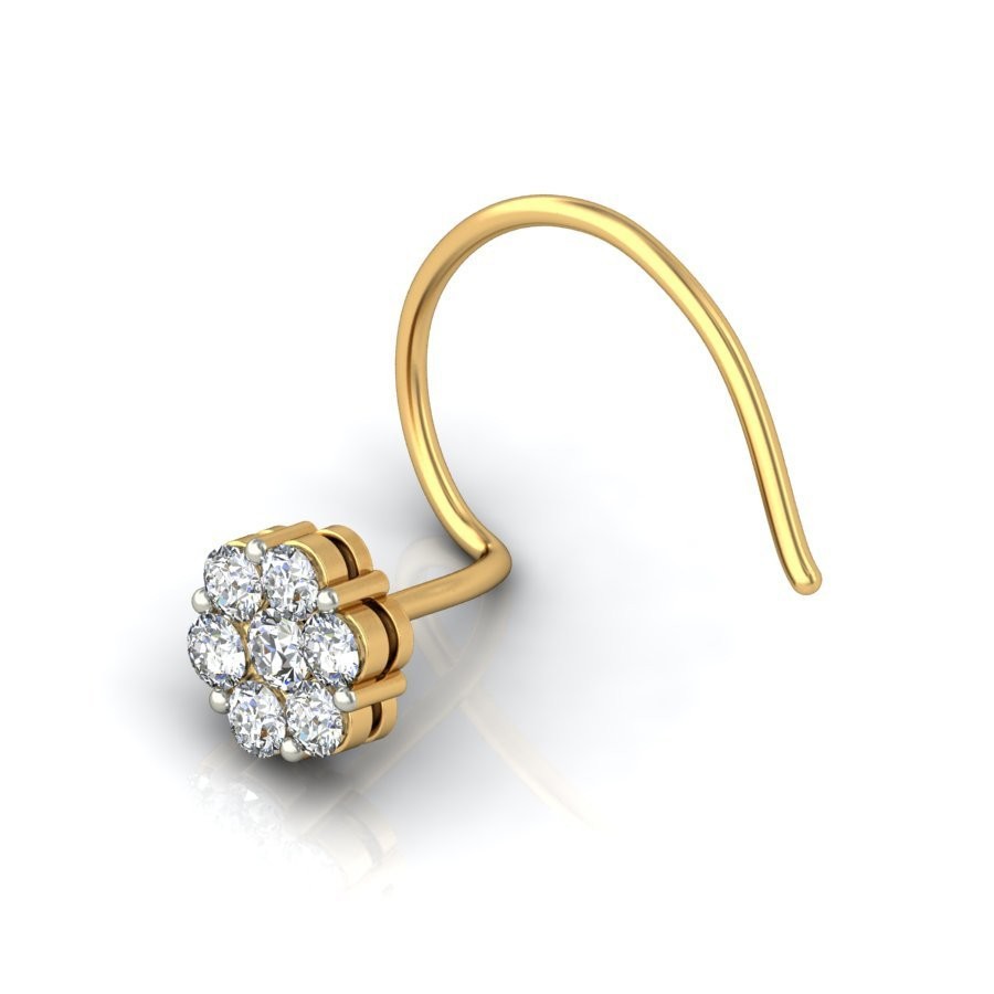 18K Gold Pretty Diamond Nosepin BNP018 - Image 3