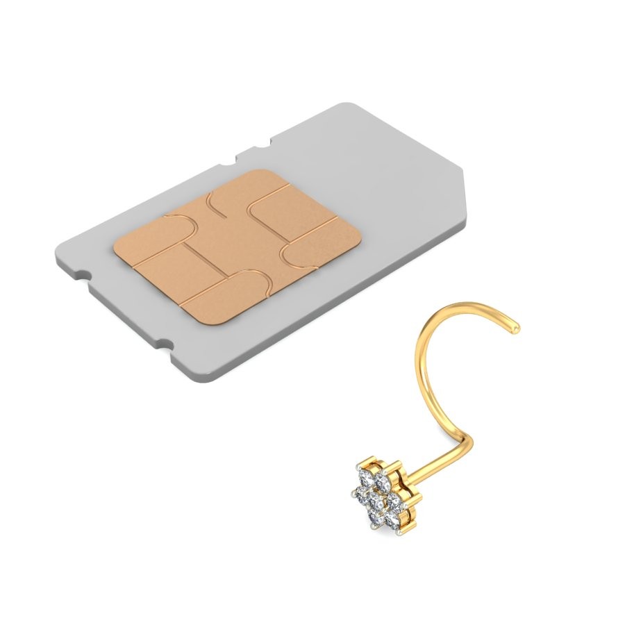 18K Gold Stunning Diamond Nosepin BNP016 - Image 5