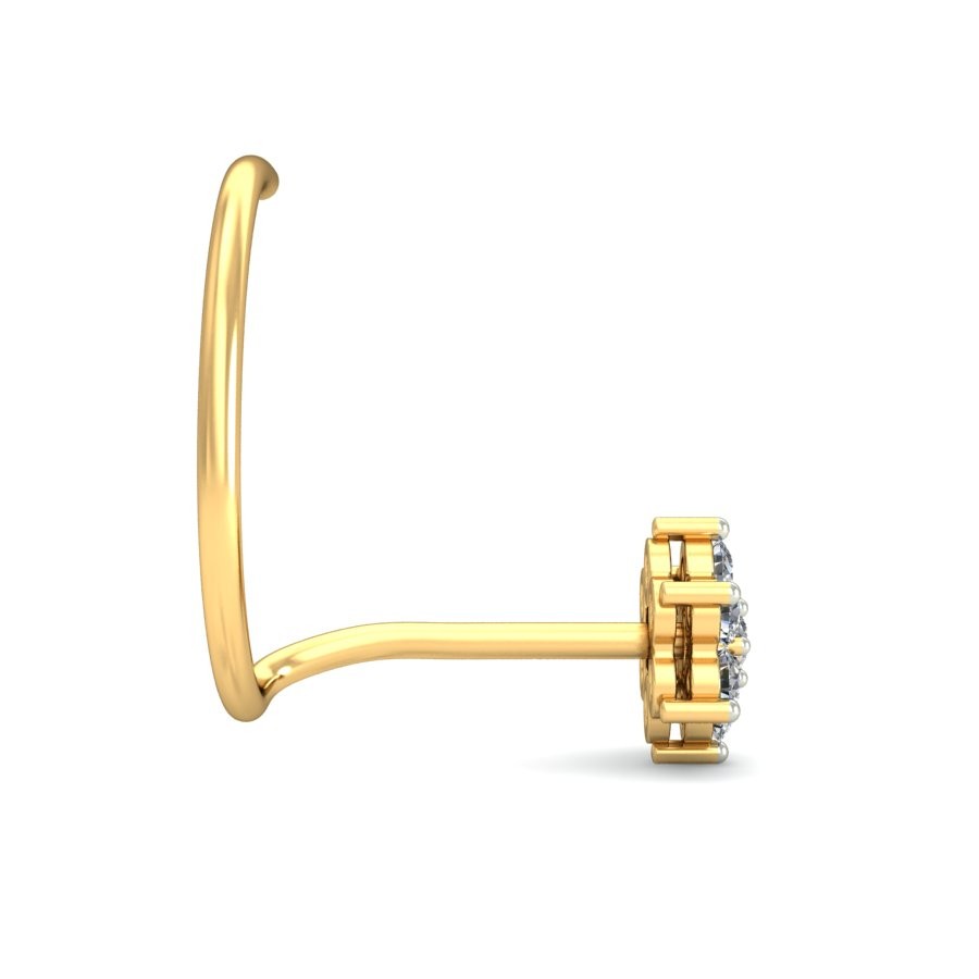 18K Gold Stunning Diamond Nosepin BNP016 - Image 4