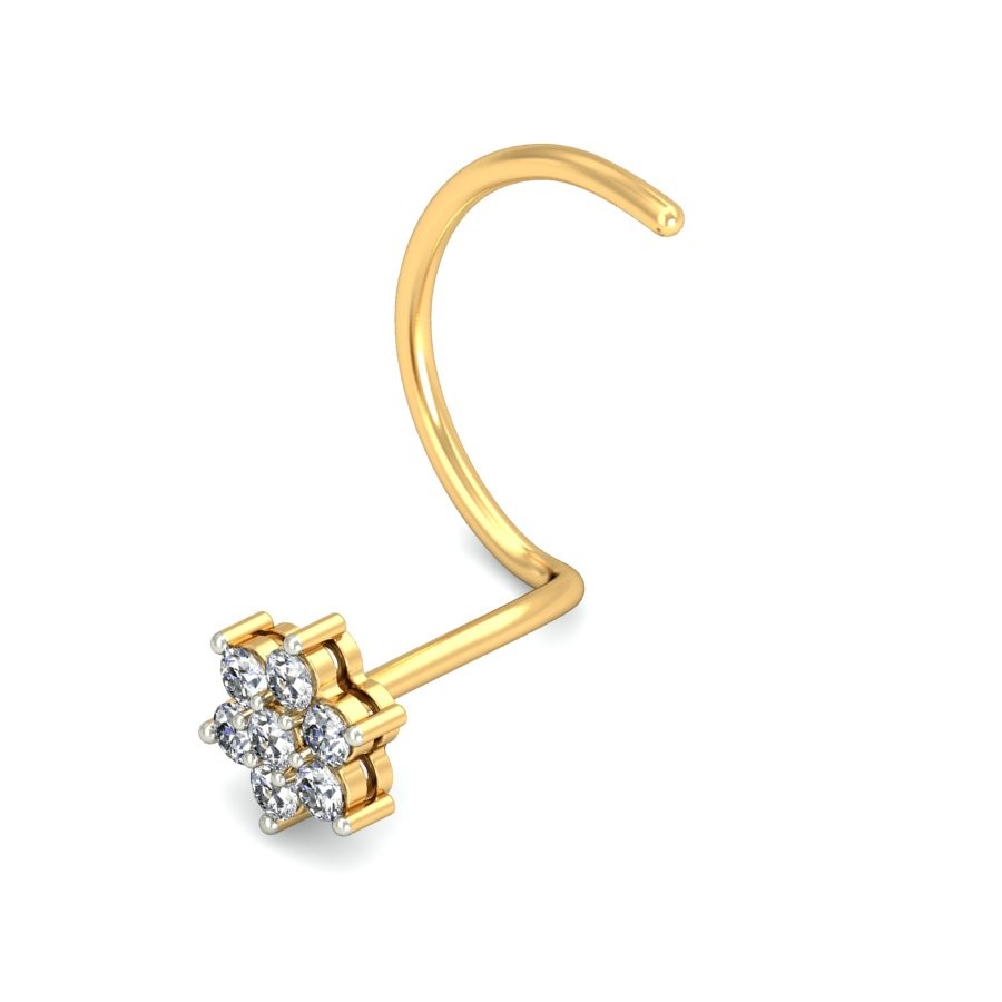 18K Gold Stunning Diamond Nosepin BNP016 - Image 2