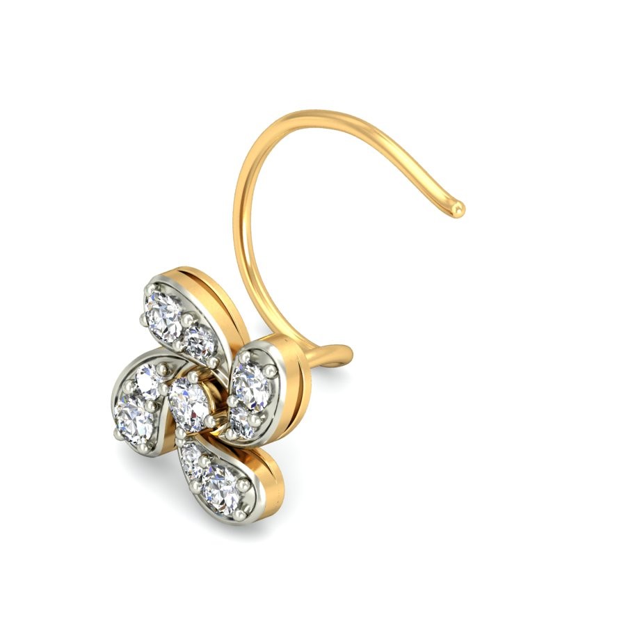 18K Gold Elegant Diamond Nosepin BNP012 - Image 5