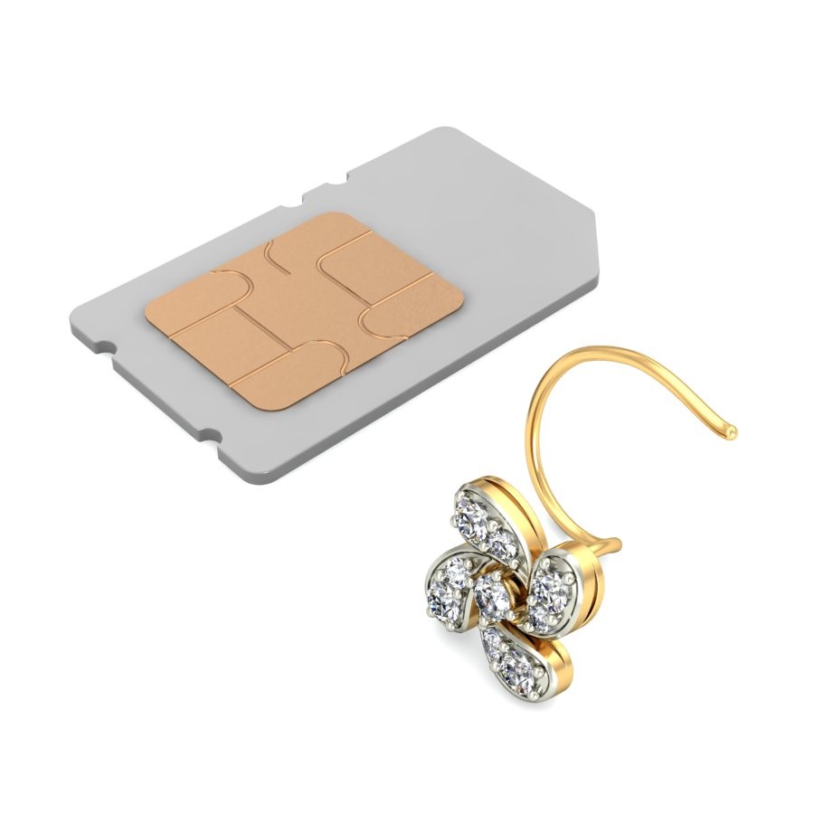 18K Gold Elegant Diamond Nosepin BNP012 - Image 3