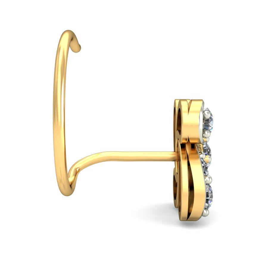 18K Gold Elegant Diamond Nosepin BNP012 - Image 2