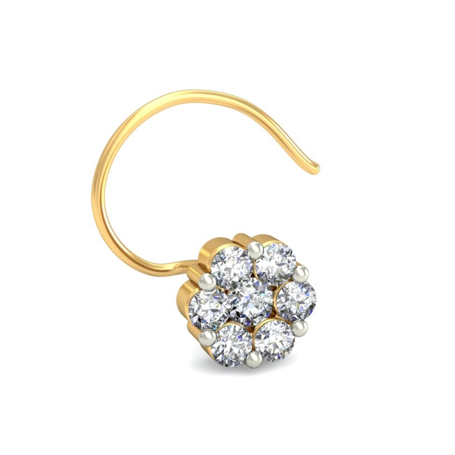 18K Gold Charm Diamond Nosepin BNP006