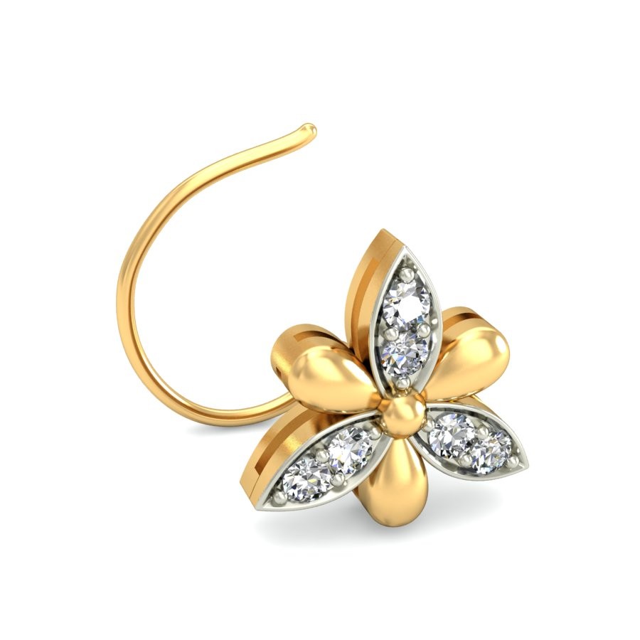 18K Gold Modern Diamond Nosepin BNP004
