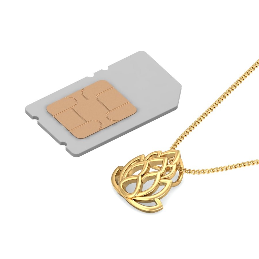22K Gold Fine Design Pendant BPDP054 - Image 4