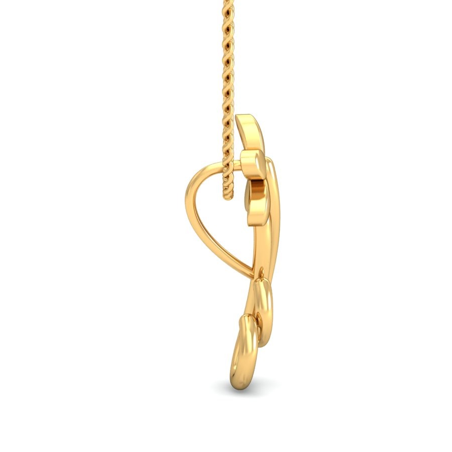 916 Gold Floral Pendant BPDP049 - Image 2
