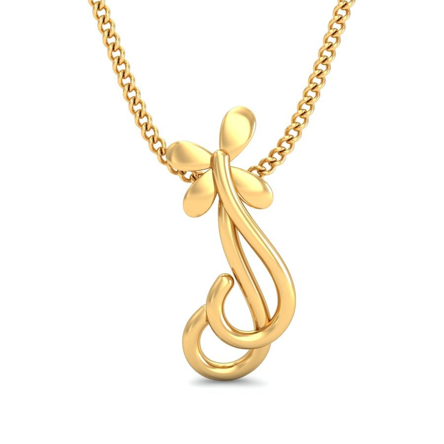916 Gold Floral Pendant BPDP049
