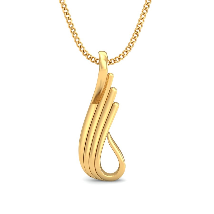 22K Gold Sparkling Pendant BPDP048 - Image 3