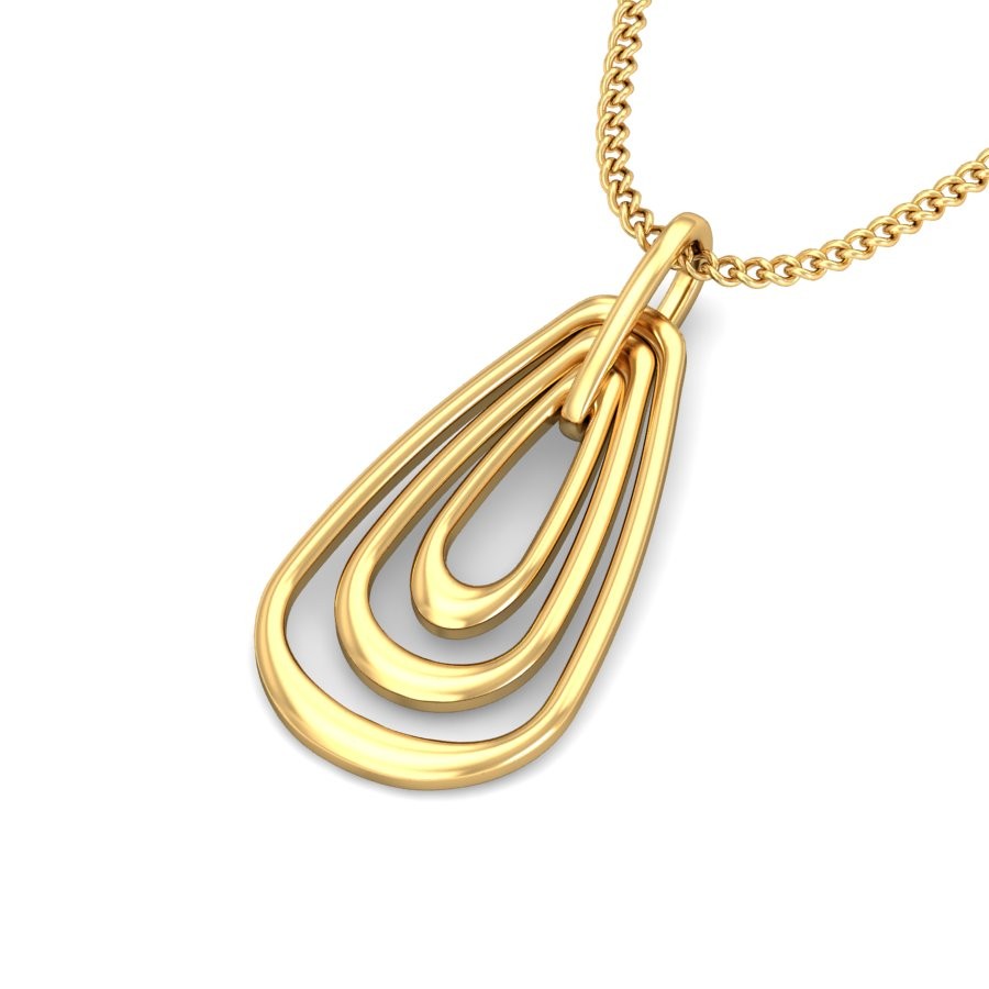 916 Gold Classy Pendant BPDP047 - Image 5