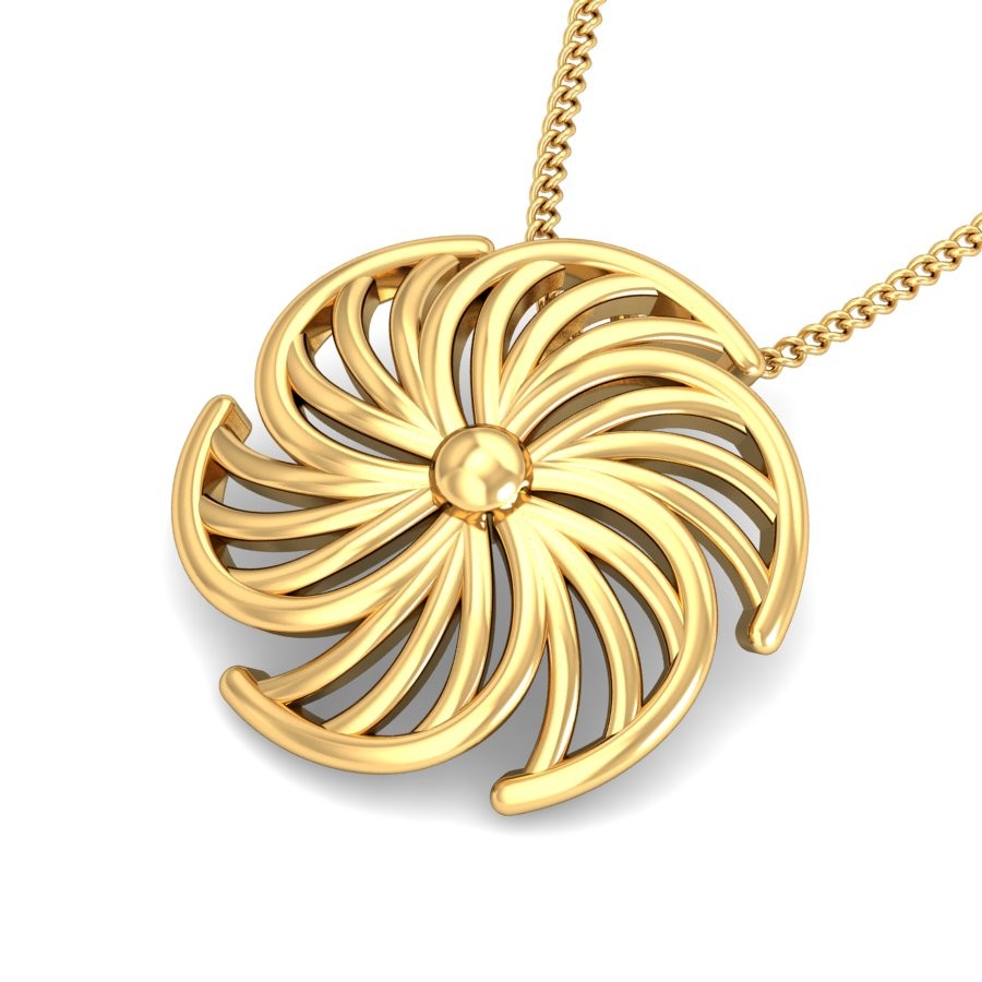 22K Gold Elegant Pendant BPDP038 - Image 4