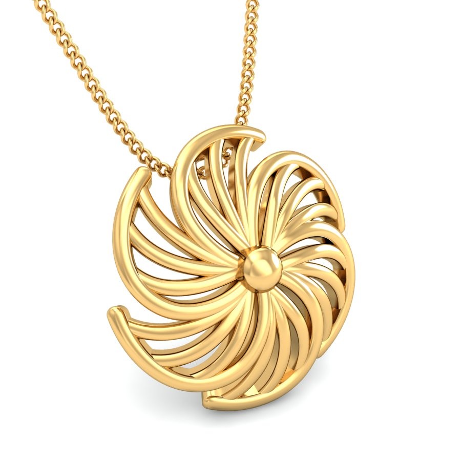 22K Gold Elegant Pendant BPDP038 - Image 3