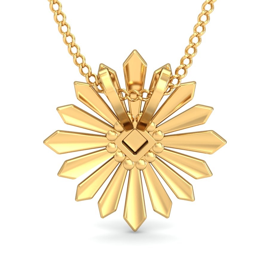 916 Gold Dazzling Pendant BPDP033 - Image 2