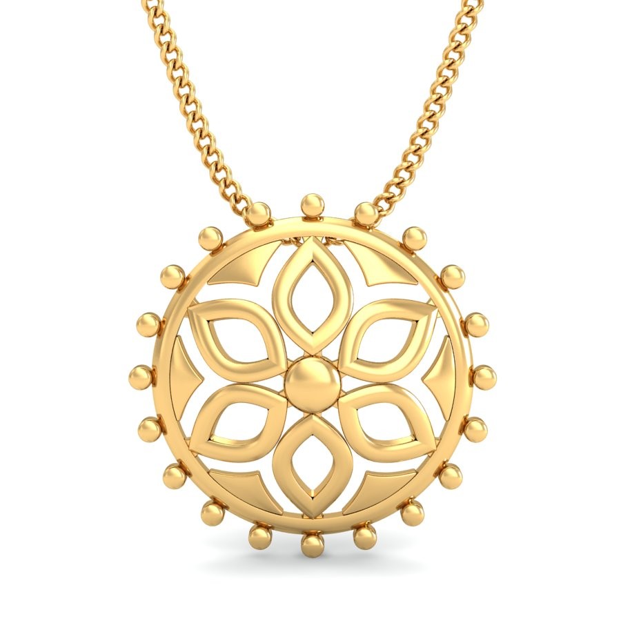 22K Gold Modern Pendant BPDP030