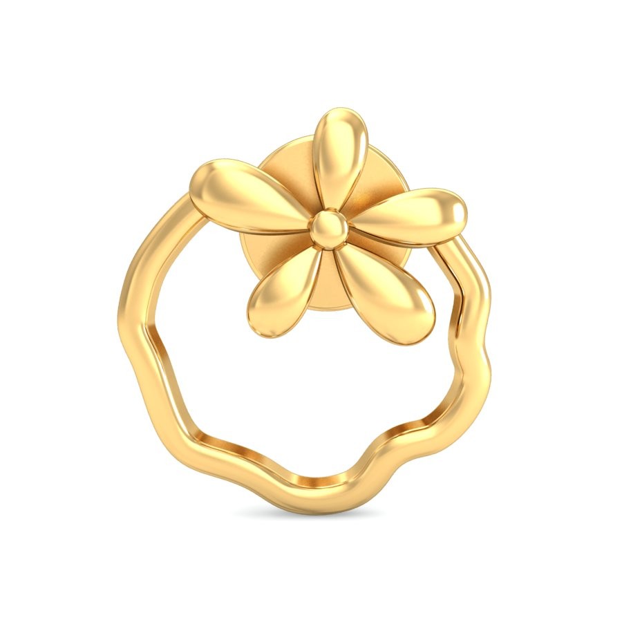 916 Gold Modern Earring BERP050 - Image 2