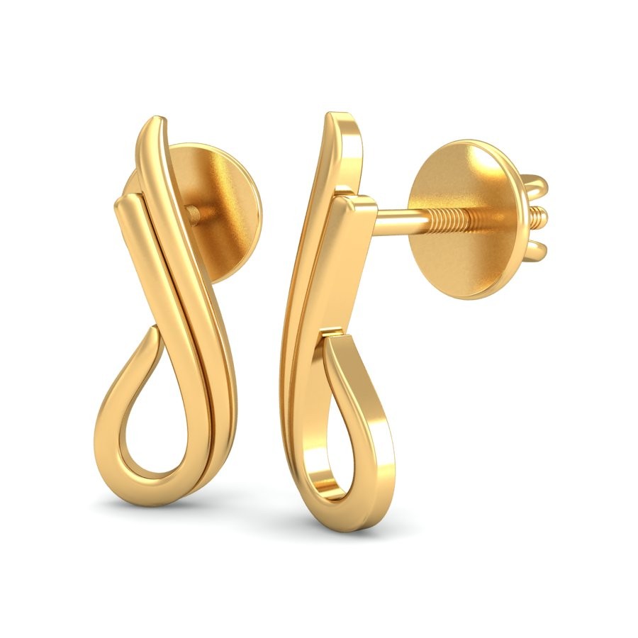 916 Gold Grand Earring BERP048 - Image 3