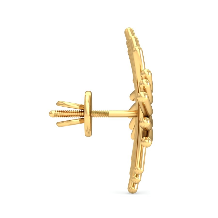 916 Gold Elegant Earring BERP045 - Image 3