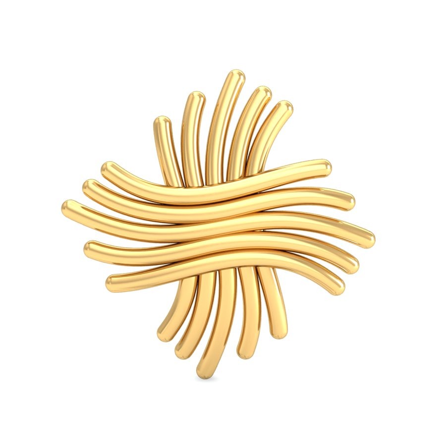 916 Gold Elegant Earring BERP045 - Image 2