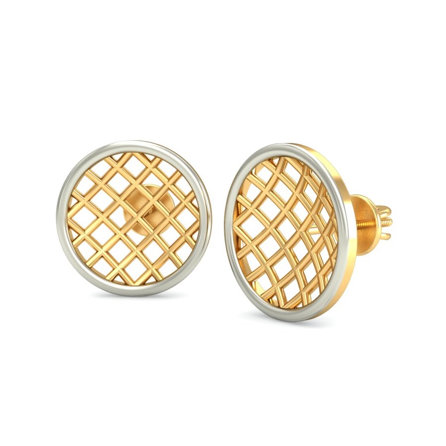 916 Gold Fancy Earring BERP044 - Image 4