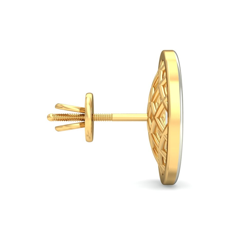 916 Gold Fancy Earring BERP044 - Image 3
