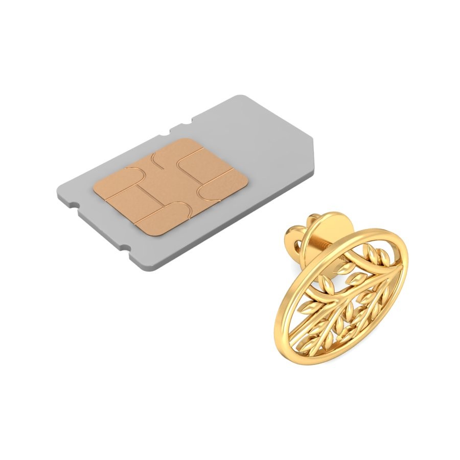 916 Gold Fancy Earring BERP040 - Image 5
