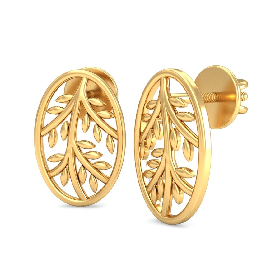 916 Gold Fancy Earring BERP040 - Image 3