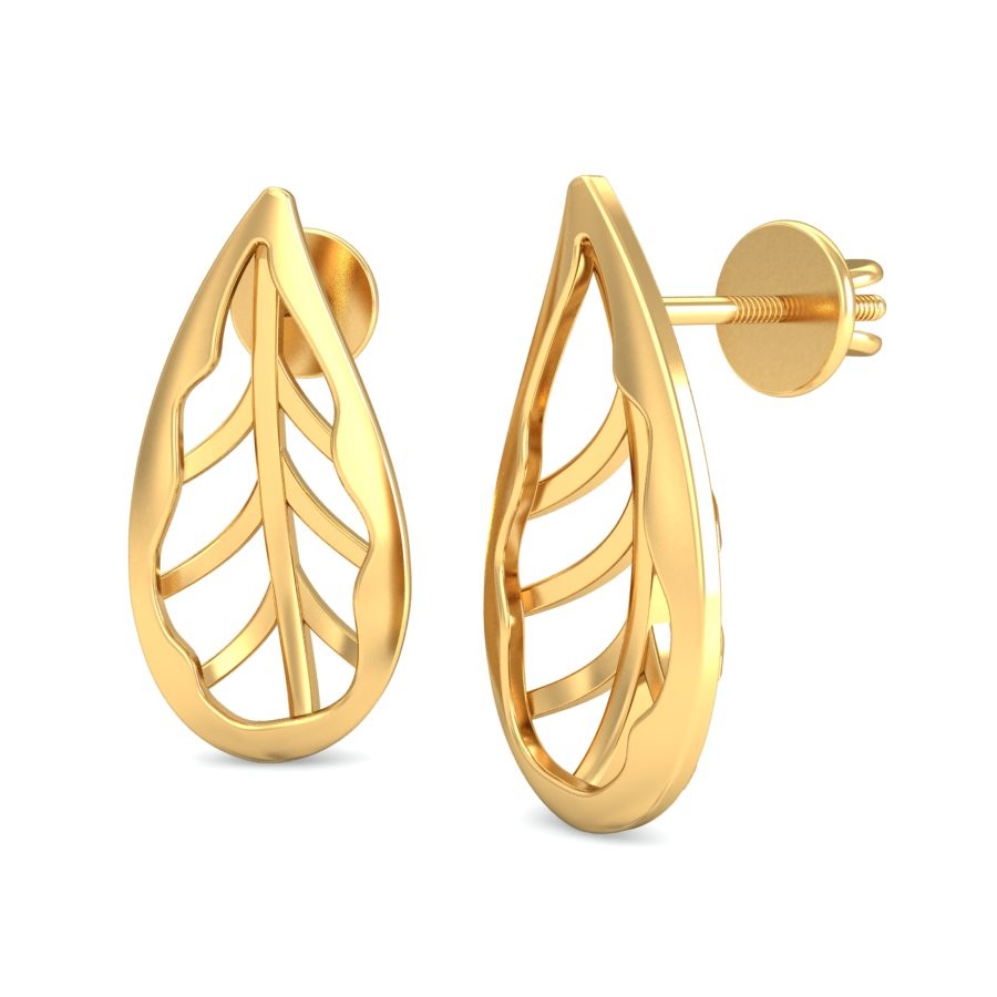 916 Gold Royal Earring BERP034 - Image 4