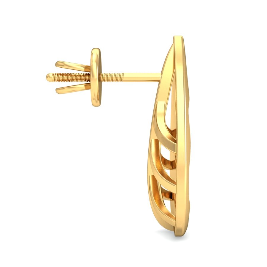 916 Gold Royal Earring BERP034 - Image 3