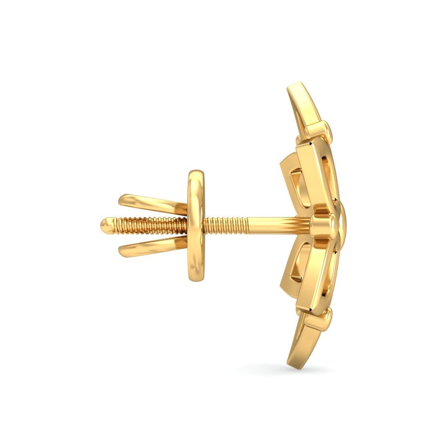 916 Gold Fine Design Earring BERP030 - Image 3