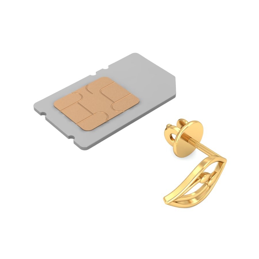 916 Gold Classic Earring BERP027 - Image 5