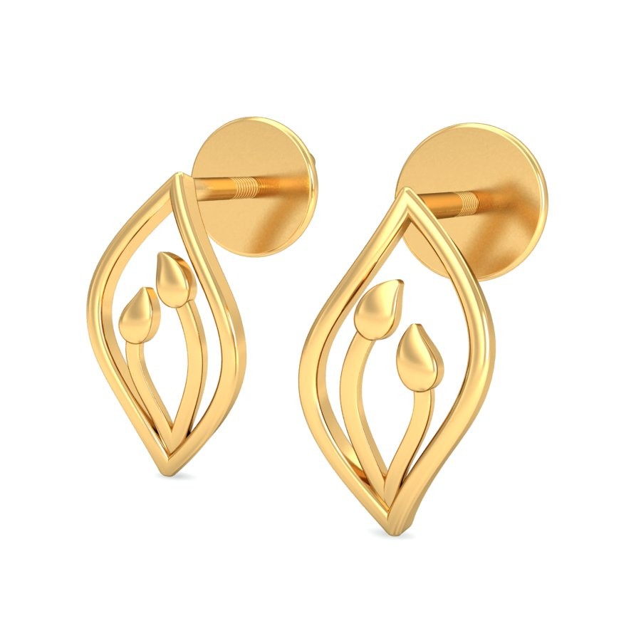 916 Gold Classic Earring BERP027