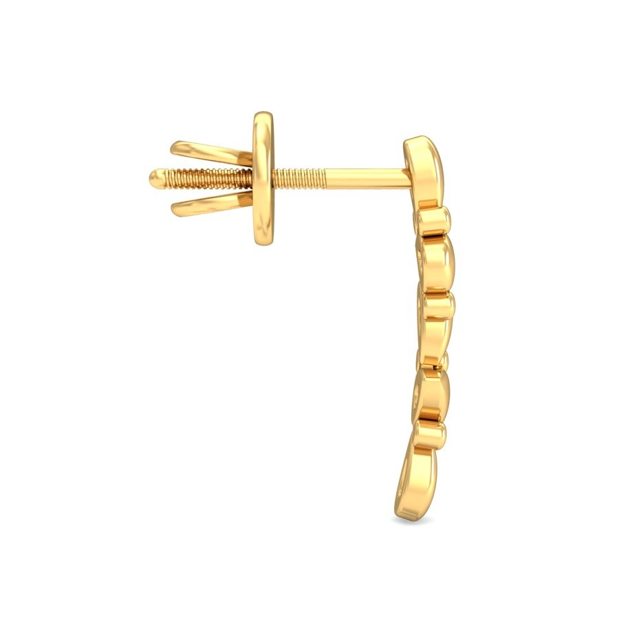 916 Gold Designer Earring BERP026 - Image 3