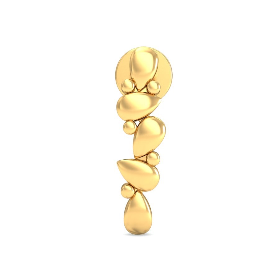 916 Gold Designer Earring BERP026 - Image 2
