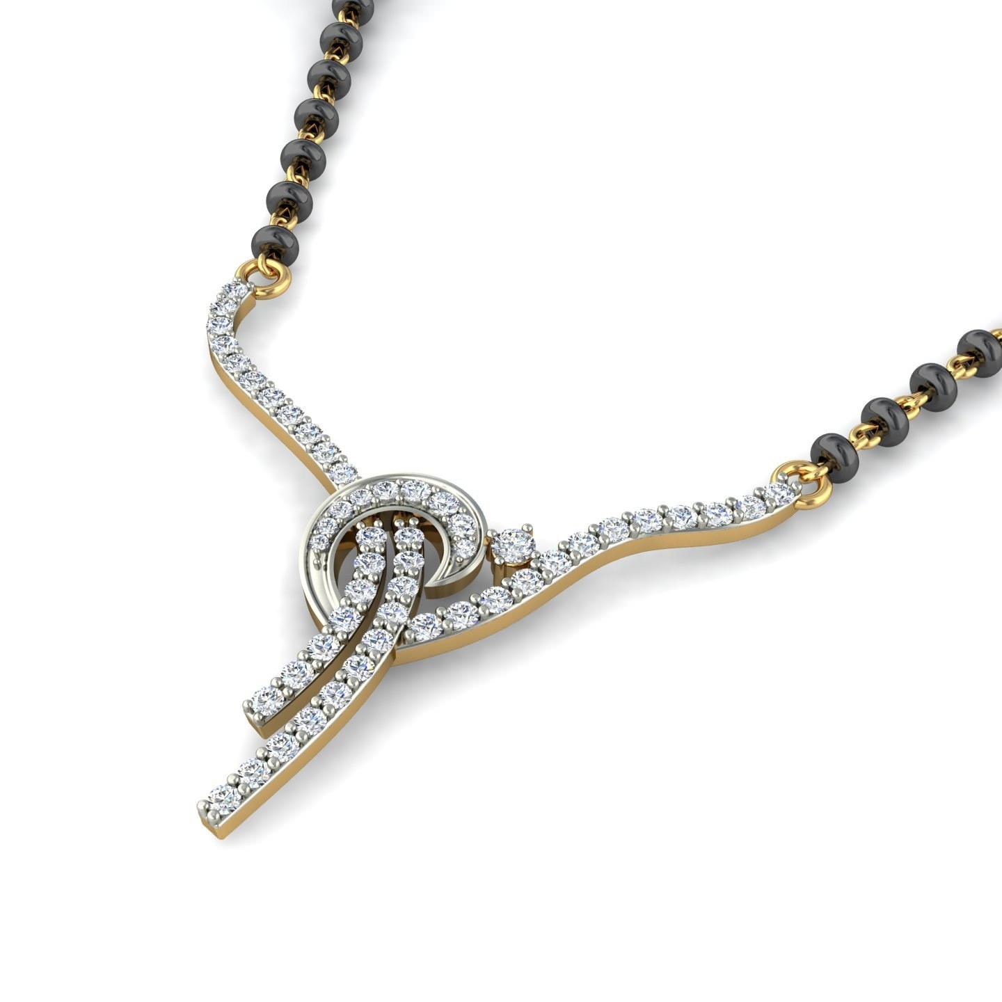 18K Gold Pretty Mangalsutra BMS019 - Image 2