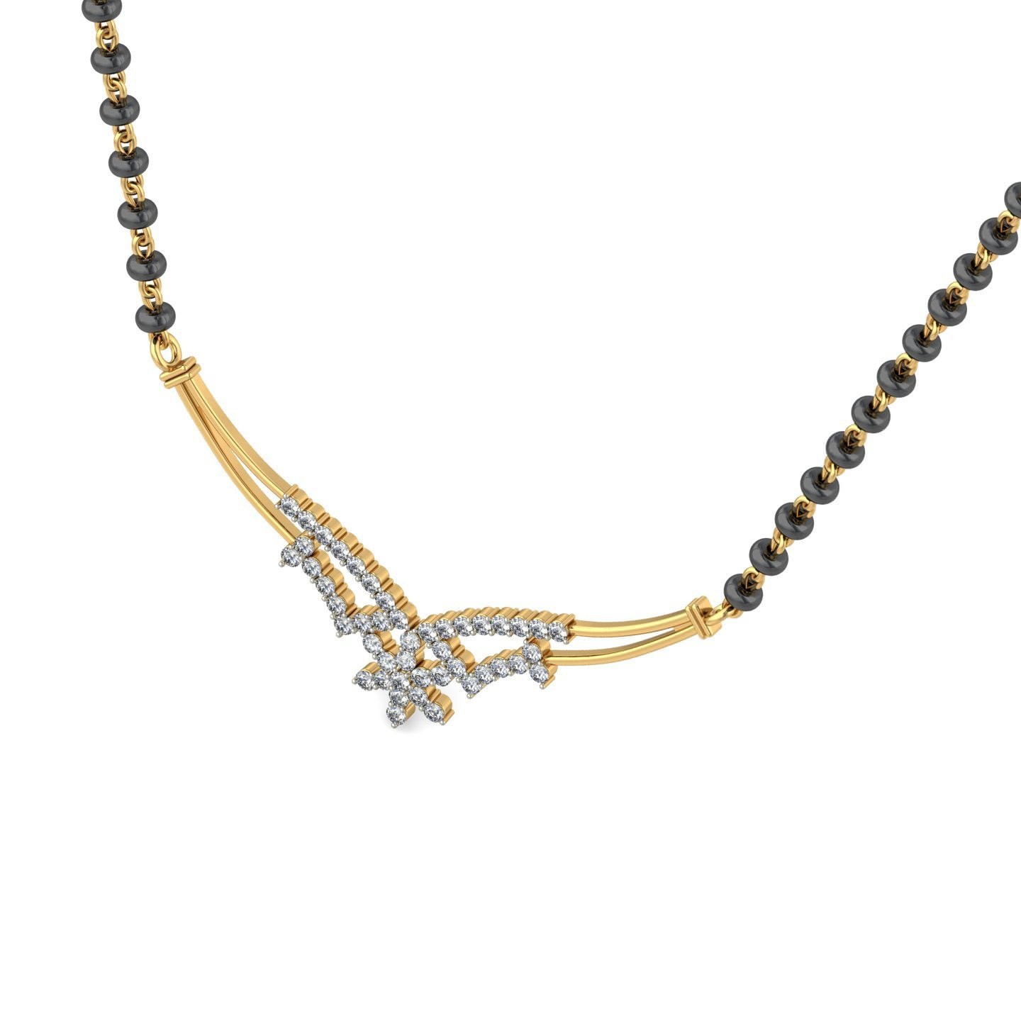 18K Gold Stylish Mangalsutra BMS016 - Image 5