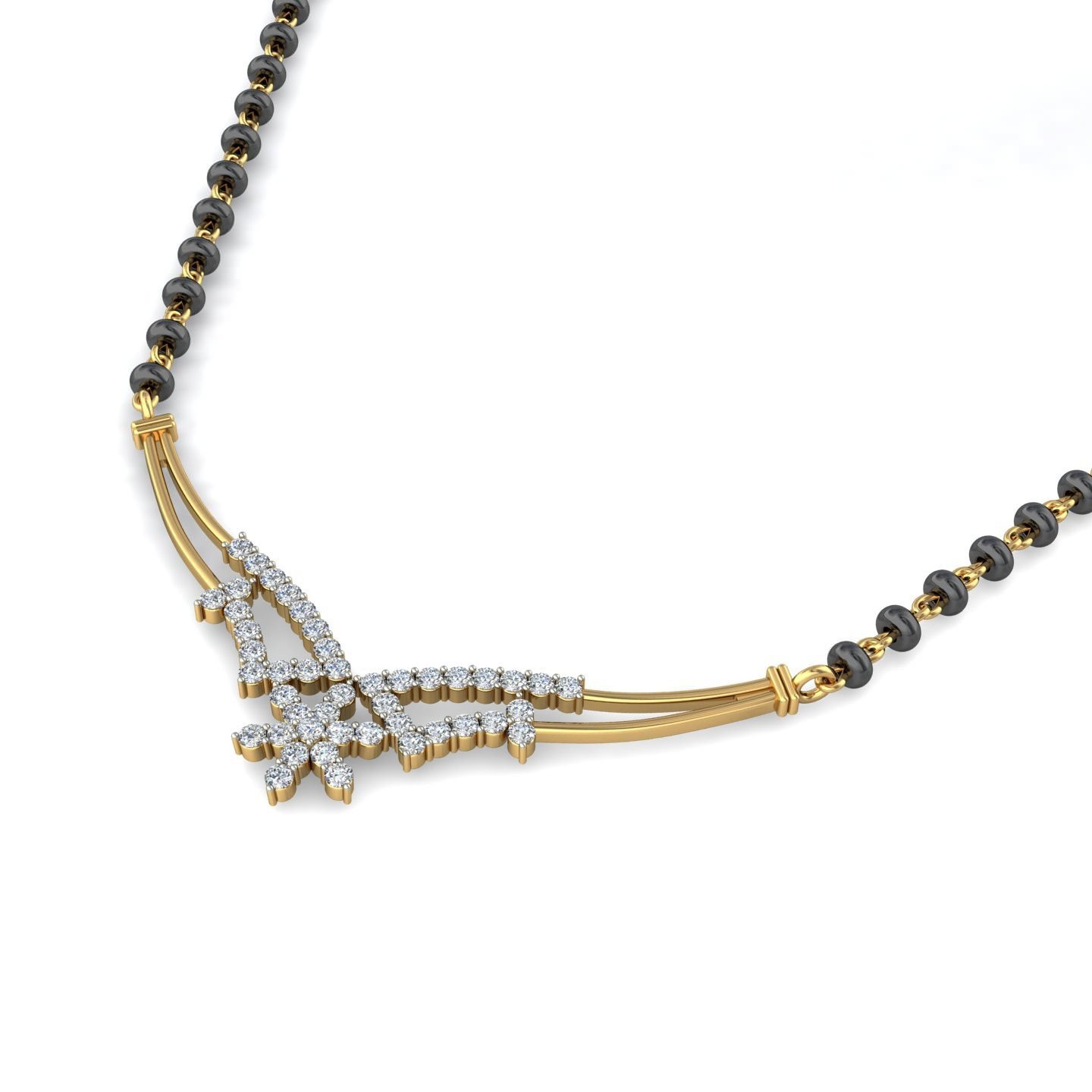 18K Gold Stylish Mangalsutra BMS016 - Image 2
