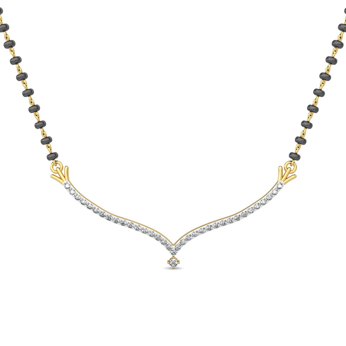 18K Gold Unique Mangalsutra BMS010 - Image 5