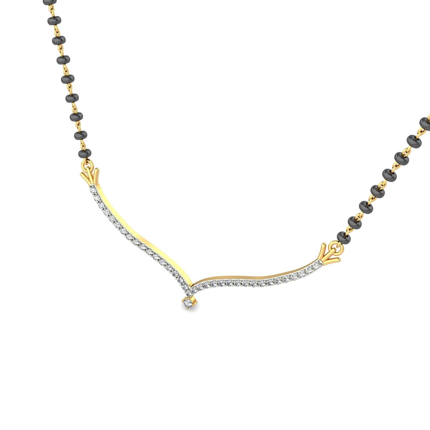 18K Gold Unique Mangalsutra BMS010 - Image 4