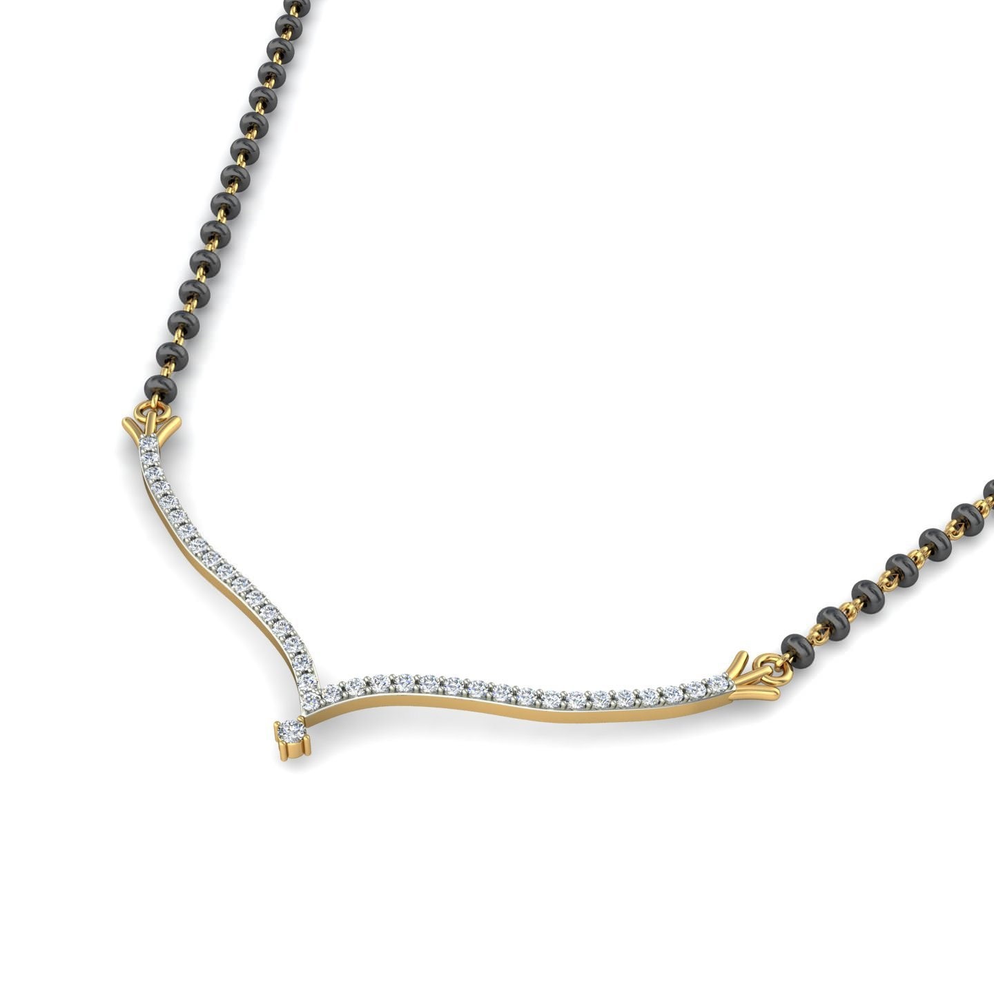 18K Gold Unique Mangalsutra BMS010 - Image 2