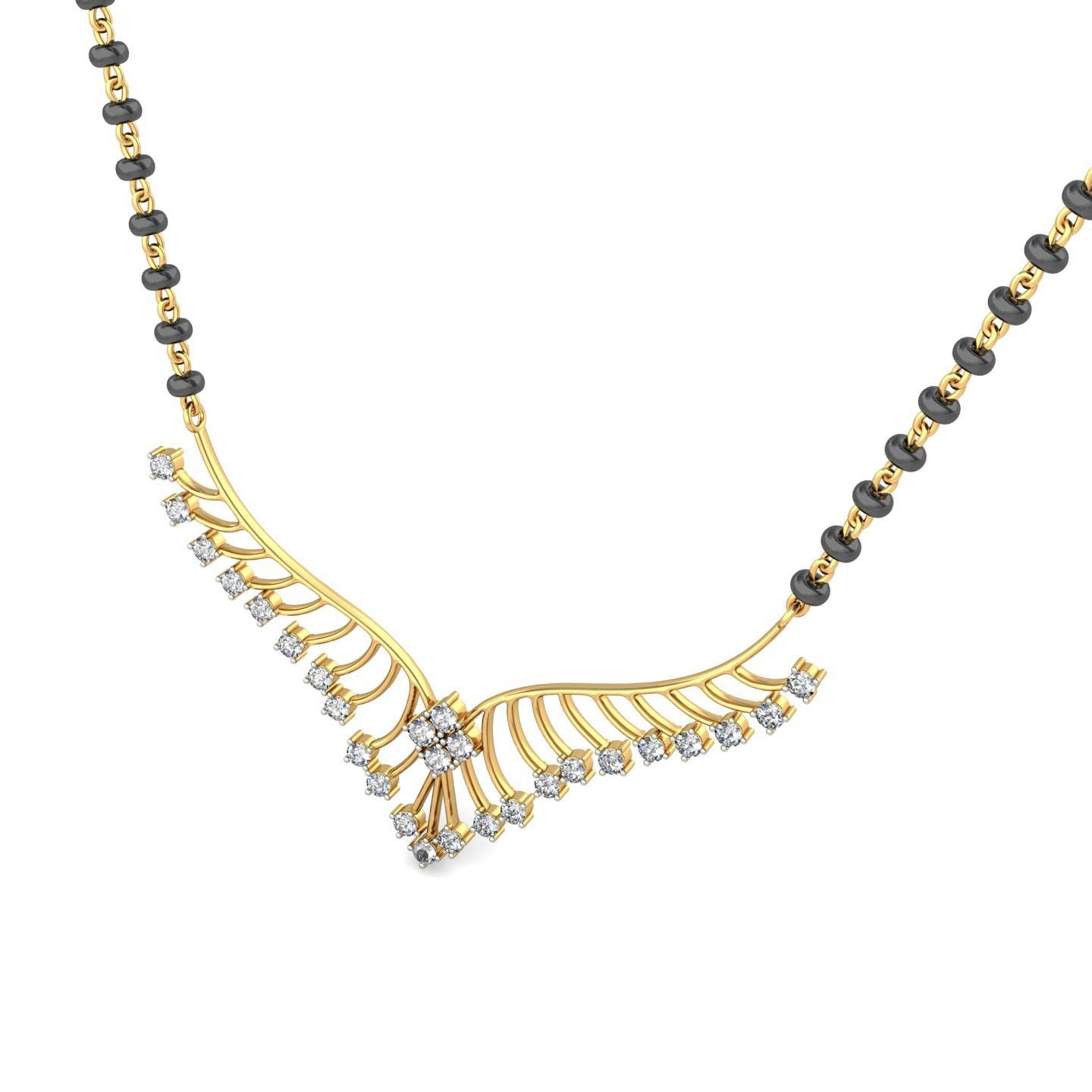 18K Gold Charm Mangalsutra BMS007 - Image 2