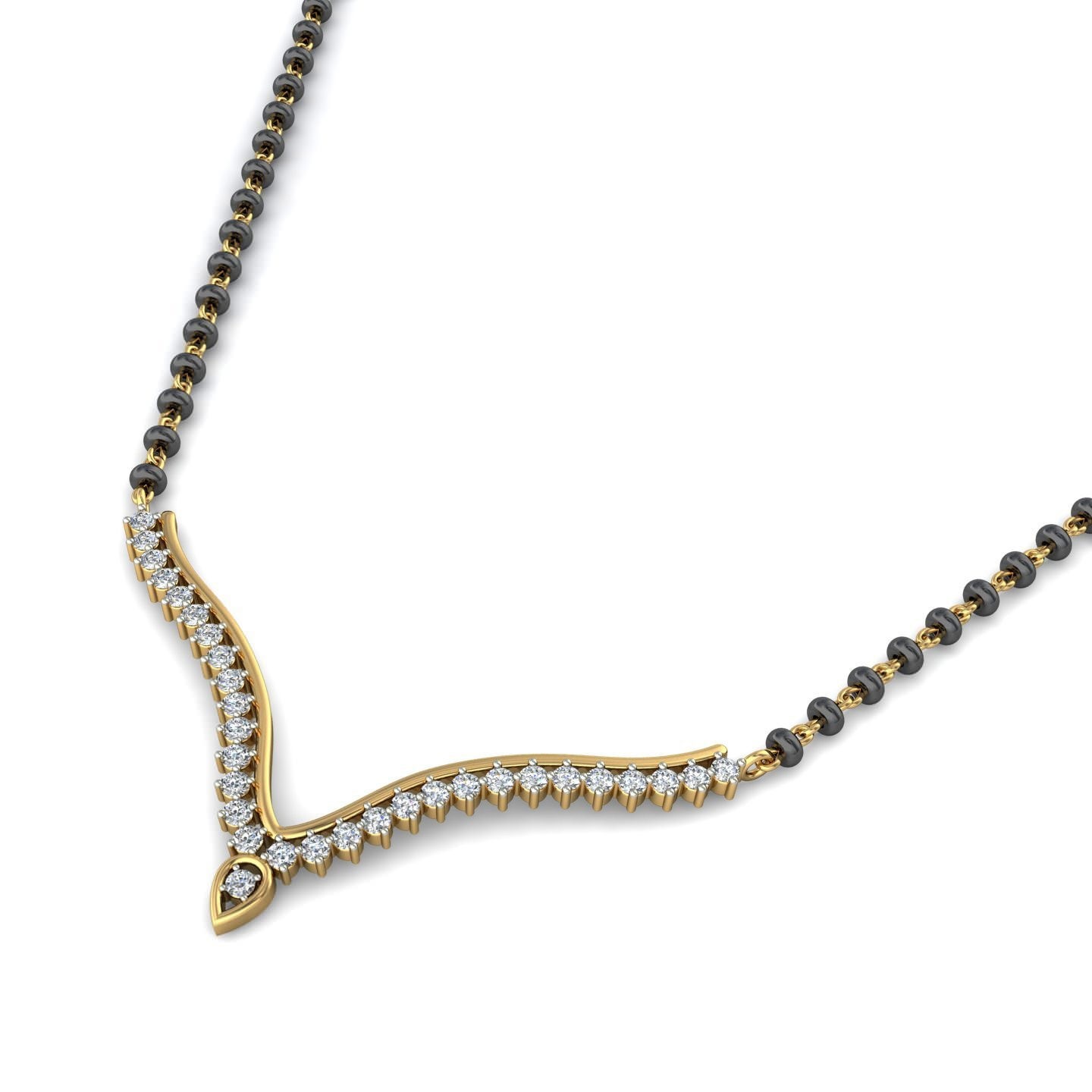 18K Gold Modern Mangalsutra BMS004 - Image 5