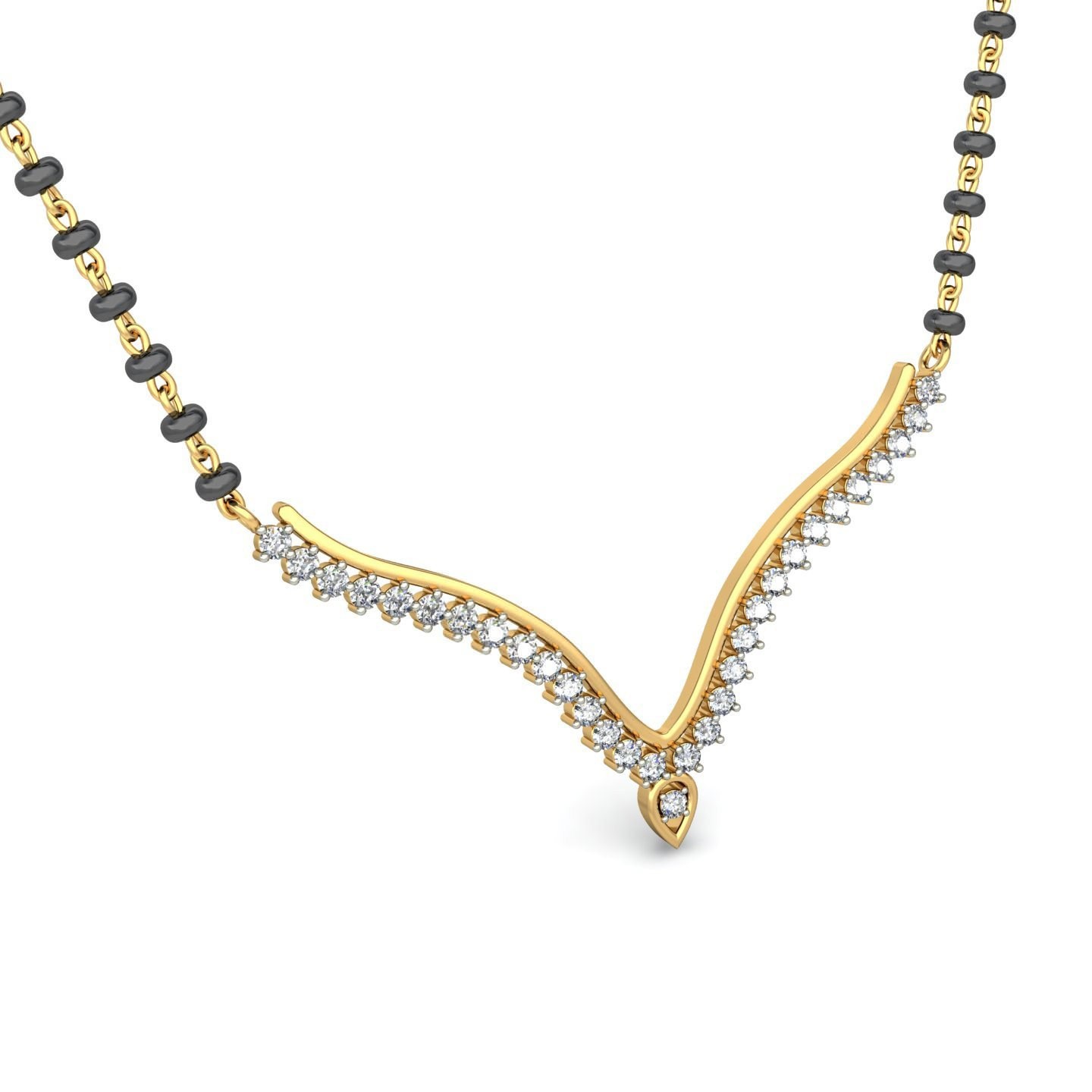 18K Gold Modern Mangalsutra BMS004 - Image 4