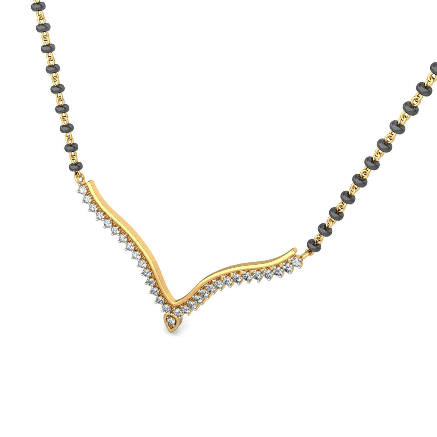 18K Gold Modern Mangalsutra BMS004 - Image 2