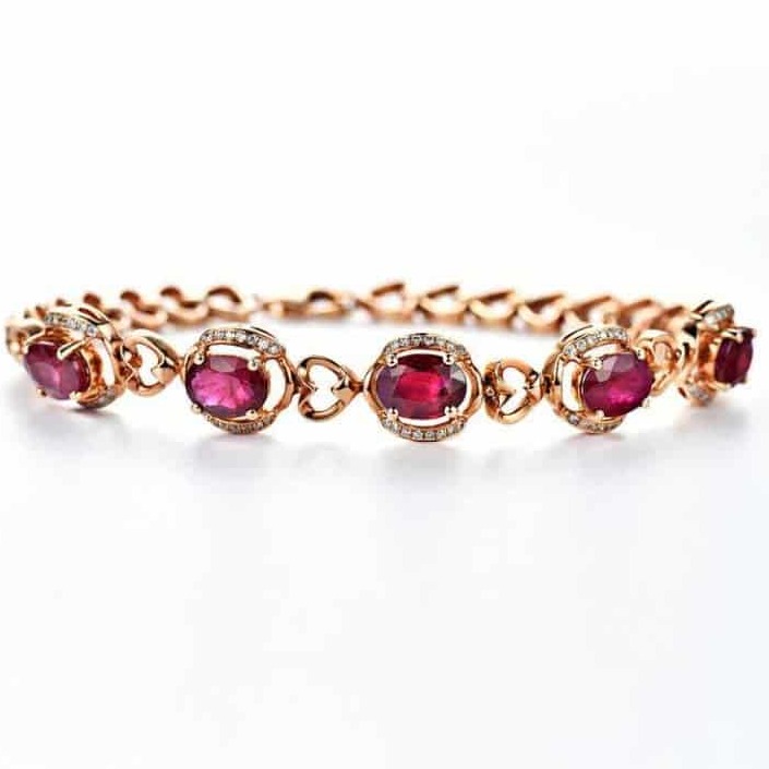 18k ruby bracelet oval 2.22 cts by freesiaos